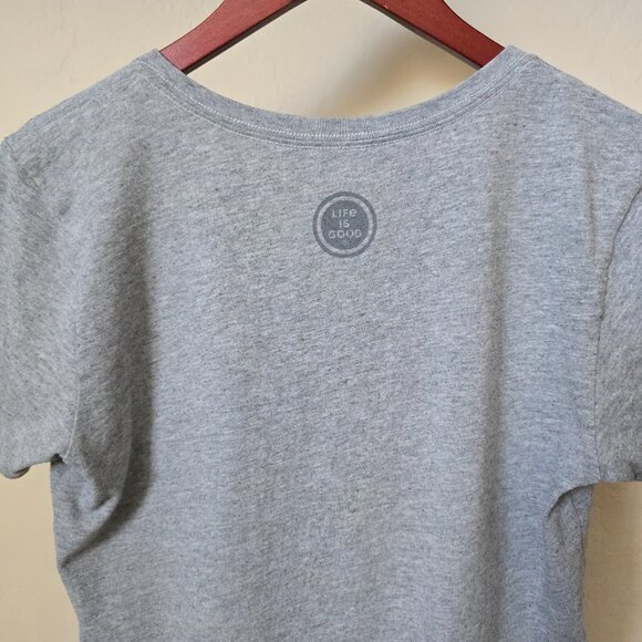 Life is Good Crusher V-Neck T-Shirt - Towering Daisies Bike Graphic - Picture 10 of 15